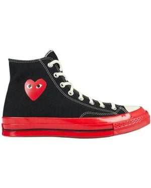 COMME DES GARÇONS PLAY High-Top Casual Sneakers - Red