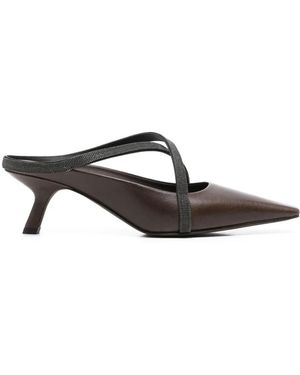 Brunello Cucinelli 60Mm Monili-Strap Court Shoes - Black