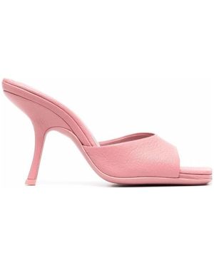 BY FAR Square-Headed High-Heeled Sandals - Pink