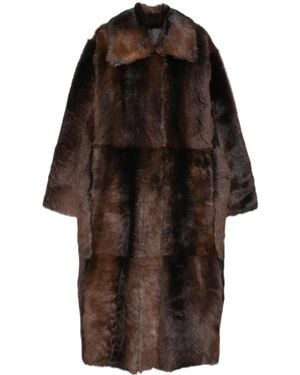 Arma Long Fur Coat - Brown