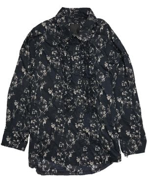 R13 Ruffled Floral-Print Shirt - Grey