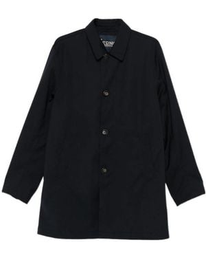 Herno Single-Breasted Trench Coat - Blue