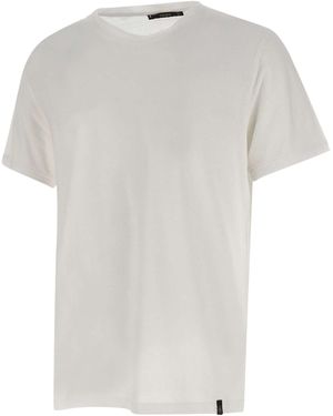 Kangra Cashmere Kangra Ribbed Crew Neck T-Shirt - White
