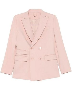 Max Mara Double-Breasted Coat - Pink