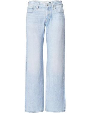 Rag & Bone Rb Miramar Terry Cam Full Straight-Leg Trousers - Blue