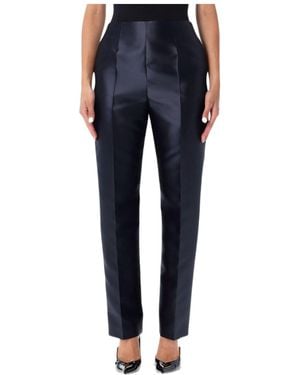 Alberta Ferretti Pleated Casual Pants - Blue