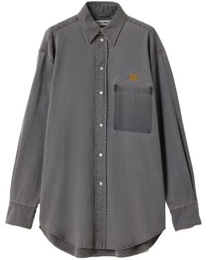 Miu Miu Chambray Shirt - Grey