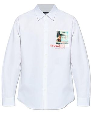 DSquared² Tom Bianchi Printed Shirt - White