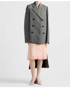 【プラダ・PRADA】Prince-of-Wales checked midi-dress Prada Prince-of-Wales Checked Midi-Dress | Saks Fifth Avenue