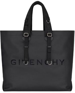 Givenchy Logo Embossed Tote Bag - Black