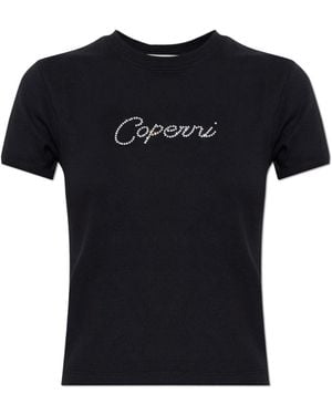 Coperni Leopard Printed Baby T-Shirt - Black