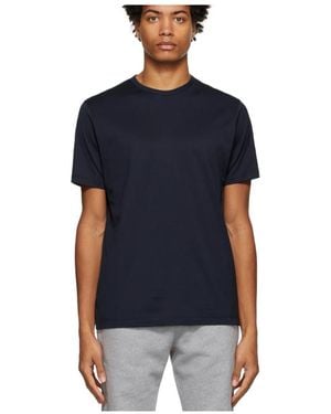 Sunspel Crew Neck Cotton T-Shirt - Blue