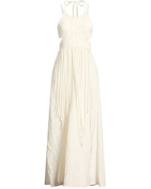 Chloé Sleeveless Waist-Cinching Dress - White