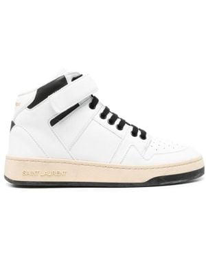 Saint Laurent Lax Mid Top Sneaker - White