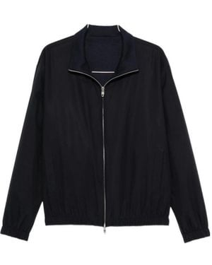 Umit Benan Long-Sleeve Casual Jacket - Blue