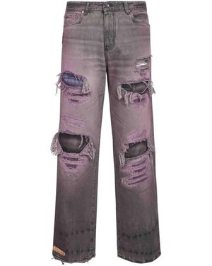 PDF CHANNEL Pdf Distressed Frayed Jeans - Grey