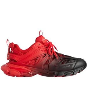 Balenciaga Track Gradient Lace-Up Trainers - Red
