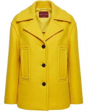 Gucci Wool Coat - Yellow