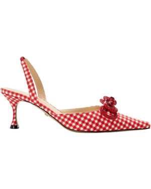 Mach & Mach Polka Dot Slingbacks - Pink