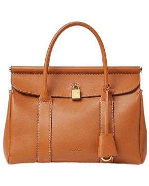 Loro Piana Loom Double Handle Shoulder Bag - Brown