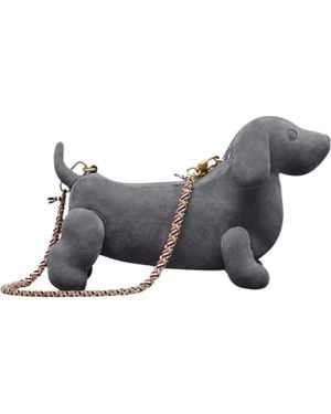 Thom Browne Hector Zipped Clutch Bag - Grey