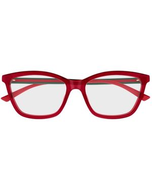 Gucci Eyewear Square Frame Glasses - Red