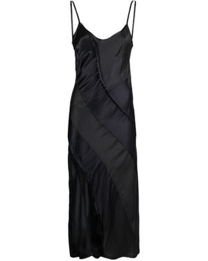 DIESEL Satin Midi Slip Dress - Black