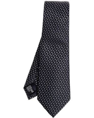 Giorgio Armani Geometric Pattern Tie - Blue