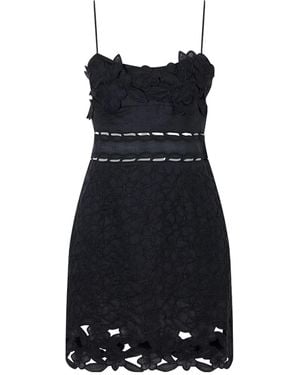 Isabel Marant Reola Embroidered Ramie Mini Dress - Black