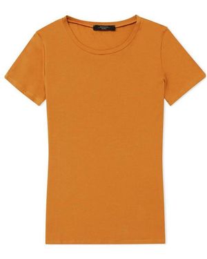 Weekend by Maxmara T-Shirt With Round Neck And Short Sleeves - Orange