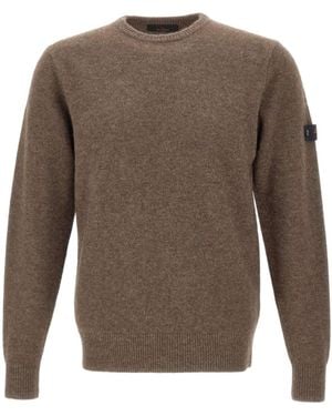 Peuterey Gediz Ribbed Crew Neck Knitwear - Brown