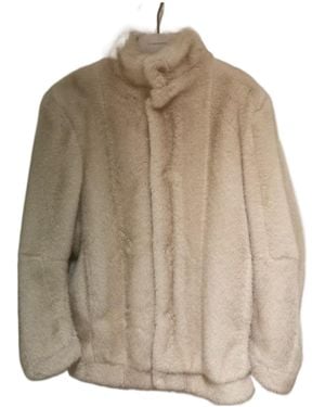 MM6 by Maison Martin Margiela Faux Fur Jacket - Natural