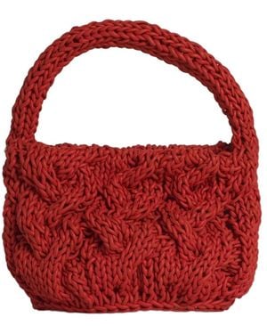 JW Anderson Jw Anderson Small Cable-Knitted Top Handle Bag