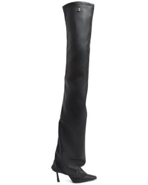 The Attico 95Mm Robin Otk Thigh High Boots - Black