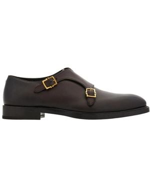 Ferragamo Double Monkstrap - Brown