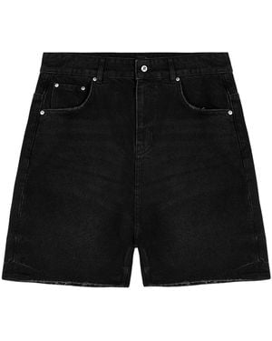 Represent Washed Denim Knee-Length Shorts - Black
