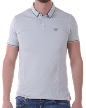 Armani Jeans Logo Slim Polo Shirt - Blue