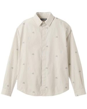 Jacquemus Collared Long-Sleeved Shirt - White