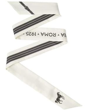 Fendi Silk Bandeau With Selleria Print - White