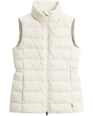 Woolrich Padded High-Neck Gilet - White