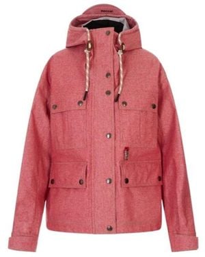 Moncler Grenoble Beziers Chambray Field Jacket - Red