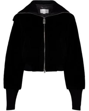 Victoria Beckham Lapel Collar Long-Sleeved Casual Jacket - Black