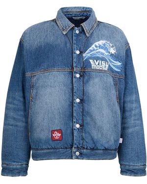 Moose Knuckles Denim Quilted Jacket - Blue