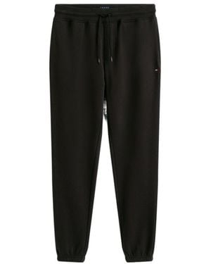 Tommy Hilfiger Tommy Flag Embroidery Cuffed Slim Sweatpants - Black