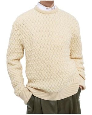 Bottega Veneta Intrecciato Wool Sweater - White