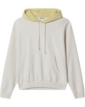 AURALEE Contrast Hood Hoodie - Grey