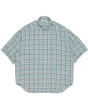 Acne Studios Check Short-Sleeve Shirt - Blue