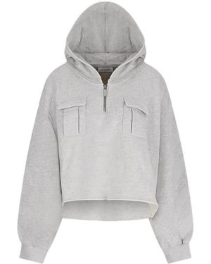 Off-White c/o Virgil Abloh Pocket Crop Hoodie - Grey