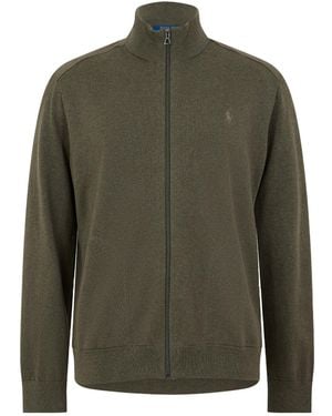 Polo Ralph Lauren Stand-Collar Full-Zip Knitted Coat - Green