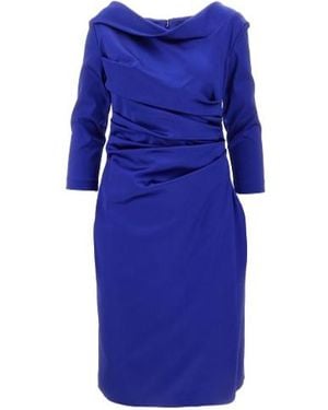 Talbot Runhof Long Sleeve Dress - Blue